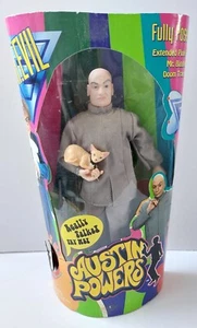 Austin Powers - Muñeca Dr Evil 12 pulgadas y Mr Bigglesworth - Imaginaciones vívidas - Imagen 1 de 11