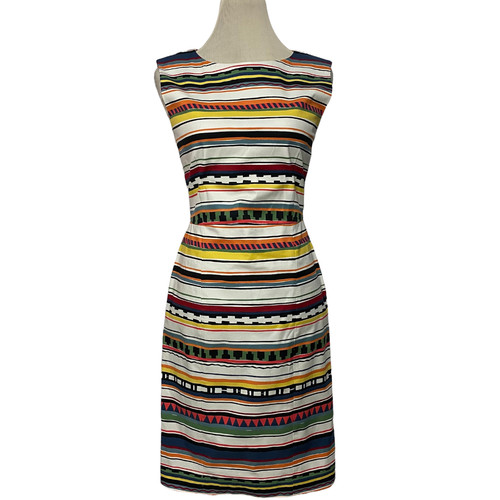 Abito Kate Spade Saturday linea A senza maniche multicolore motivo righe 2