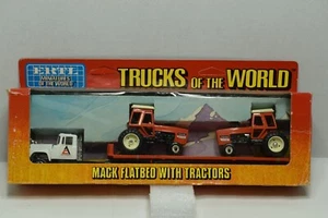 Ertl 1:64 Trucks Of The World Mack Tractor W/Flatbed Trailer & 2-Allis-Chalmers - Picture 1 of 4