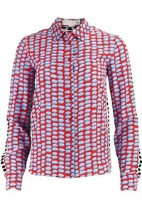 STELLA MCCARTNEY PRINTED SILK SHIRT IT 36 UK 4 - Picture 1 of 7