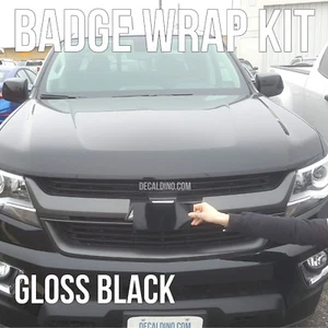 Black Truck Emblem Wrap Kit- For Chevy Colored Bowtie Vinyl Badge 3m Tahoe zl1 - Bild 1 von 3