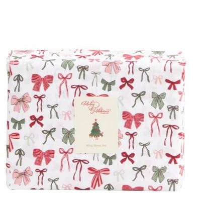 Рождественский бант простыни KING простыни комплект праздник TikTok рубин ленты праздничный новый - Изображение 1 из 3
