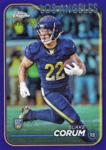 2024 Topps Chrome Football - Blake Corum - PURPLE /275 - Rams - RC - #219 - Picture 1 of 2