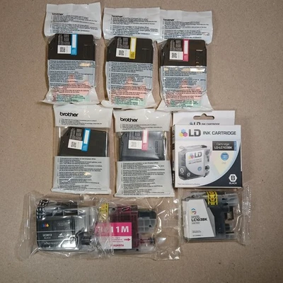 Brother LC103XL Ink Cartridges CL Magenta Cyan Yellow Black New 301 - Image 1 of 4