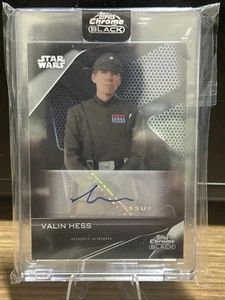 2023 Topps Chrome Black Star Wars VALIN HESS #A-RB Richard Brake Auto - Foto 1 di 15
