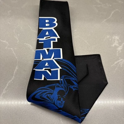 Галстук мужской Ralph Marlin Batman 59x4 черный синий DC Comics винтажный 1998 - Изображение 1 из 4
