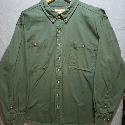 Scandia Woods Men's Long Sleeve Shirt 2XL Button Up 100% Cotton Hunter Green - Image 1 of 4