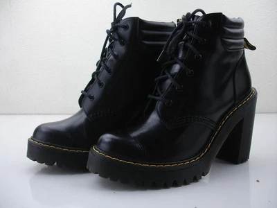 Dr. Martens женщин Великобритании 4 США 6 Persephone из черной кожи 6 глаз платформе ботинки - Изображение 1 из 4