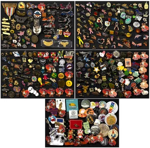 350 pcs Vintage Now Lapel Pins Hat Button Pins Army Service Disney Mixed Lot #L4 - Picture 1 of 8
