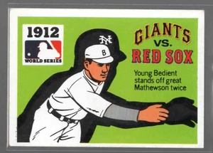 Fleer Laughlin 1971 Serie Mundial Espalda Negra #10 - 1912 - Gigantes vs Medias Rojas - Ex. - Imagen 1 de 2