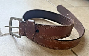 Cinturón Carhartt Genuino Inglés Brida Cuero Hombre Marrón Talla 34 - Imagen 1 de 8