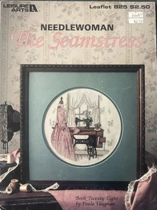 Leisure Arts NEEDLEWOMAN: THE SEAMSTRESS Cross Stitch Leaflet by Paula Vaughan - Picture 1 of 2