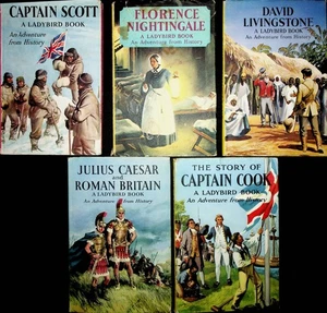 5 x Vintage Ladybird Books S 561 with dust jackets Biography Job lot Scott Caesa - Imagen 1 de 15