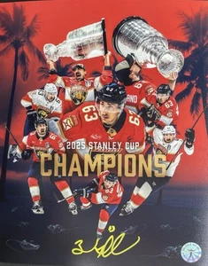 Brad Marchand Florida Panthers Signed limited edition, Stanley Cup montage 8x10 - Picture 1 of 2