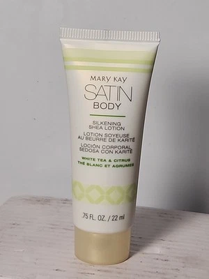 Mary Kay White Tea & Citrus Satin Body Silkening Shea Lotion Dryness Relief .75  - Image 1 of 4