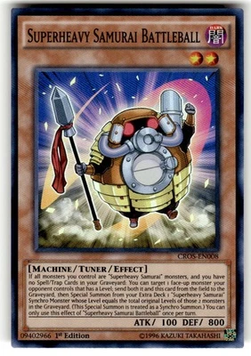 Superheavy Samurai Battleball CROS-EN008 Crossed Souls 1st Edition Super Rare NM - Image 1 of 2