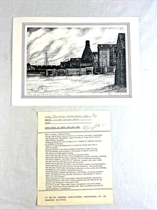 HARRY SMITH "THE DOLBY WORKS, STOKE" UK INDUSTRAIL KILN  ART PRINT 1979 w/ COA - Picture 1 of 8