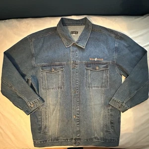 Vintage Y2K Rocawear Jacket Mens XXL Blue Denim RW Logo Trucker Jean hip hop - Picture 1 of 8
