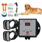 Electric Dog Fence Pet Training Containment System Shock Collars For 1/2/3 Dogs