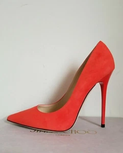 Jimmy Choo ANOUK KLASSISCH FIRE ROT WILDLEDER SPITZE ZEHENPUMPS EU 38,5 I LOVE SCHUHE - Bild 1 von 8