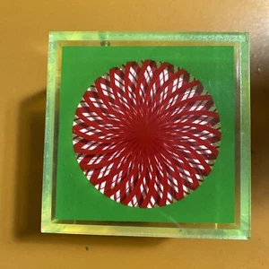 Vintage Japan neongrün drehendes Kaleidoskop psychedelische Spieluhr Plexiglas Acryl - Bild 1 von 4