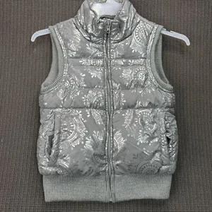 P.S. From Aeropostale Girls Quilted Silver Floral Puffer Vest Size L - Picture 1 of 6