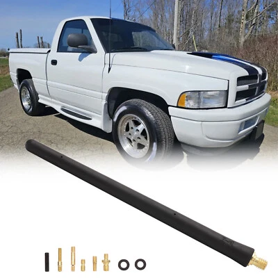 7" Short Black Antenna Mast Radio AM/FM For DODGE RAM 3500 2500 1500 1999-2008 Foto 1 de 4
