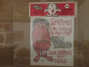 Clean Thoughts Sweatshirt T-shirt iron on transfer for Tee vintage #3225 - Picture 1 of 1