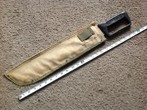 Barteaux & Sons - Vietnam War -US MILITARY Machete & U S Canvas Sheath. - Picture 1 of 4