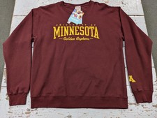 Men's Minnesota Golden Gophers Licensed Maroon Crew Neck Sweatshirt, Large - NWT