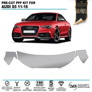 Motorhaube Kotflügel Steinschlag vorgeschnitten PPF Lackschutzfolie für Audi A5 S5 B8 - Bild 1 von 4
