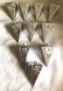 10-8oz Pyramid Sinkers FREE SHIPPING - Picture 1 of 6