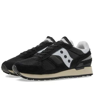 Zapatos de estilo de vida vintage originales Saucony Shadow para hombre talla 8 negro blanco S70424-2 - Imagen 1 de 8