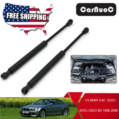 2X Soportes de elevación del capó delantero capó puntales de gas para BMW E46 325i 330Ci 2001-2006 Foto 1 de 4