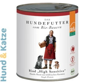 6x 820 g defu BIO-NASSFUTTER ADULT HIGH SENSITIVE RIND GETREIDEFREI/MONO-PROTEIN - Bild 1 von 1
