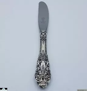 Esparcidor de mantequilla barroco Gorham Crown HH plata de ley 6,5" *NUEVO* - Imagen 1 de 1