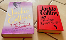 Jackie Collins X2 Books Drop Dead Beautiful & Vendetta Lucky's Revenge Hardcover