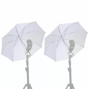 2× Foto Studioschirm 33" Reflektor Weiß Diffusor Reflexschirm Softbox Blitz 84cm - Bild 1 von 7