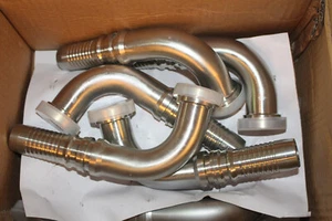 10 sistemas de fluido de anclaje/oruga 1-1/4" brida de manguera 61 accesorios hidráulicos - Imagen 1 de 5