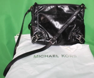 Michael Kors Black Leather Handbag With Dust Bag Cover - Picture 1 of 11