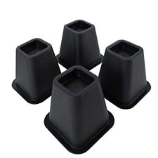 Kennedy Home Collections Simplify 6.25 Sq.in X 6 in Black Bed Risers 4-pack