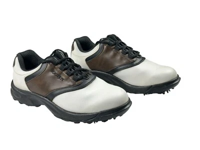 Zapatos de golf Footjoy para hombre 8M marrón blanco Greenjoy clásicos picos de goma 45516 Foto 1 de 4