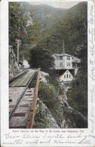Railway Postcard Rubio Pavilion Station near Pasadena California Railroad USA - Picture 1 of 2