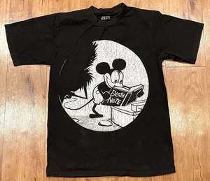 Death Note Black Graphic Mickey Mouse Shirt Size Small By Parallel Made In USA - Picture 1 of 6