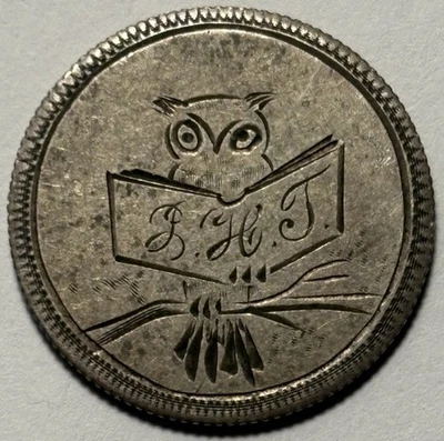 Moneda de diez centavos libertad sentada 1890 diseño de búho de lectura 🔥 Bonita  Foto 1 de 3