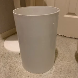 KARTELL Plastic White Cylinder Waste Basket Trash Can Planter Tall Vintage MCM - Picture 1 of 12