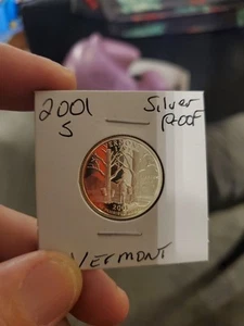 2001-S Vermont Quarter 90% Silver Amazing Gem Deep Cameo Proof - Picture 1 of 4