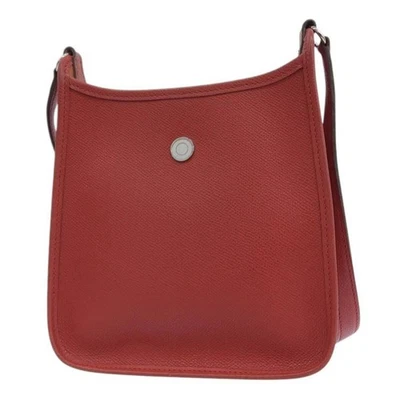 HERMES Shoulder Bag Vespa TPM Crossbody Epsom Leather Red, Women's H Stamp - Imagem 1 de 4