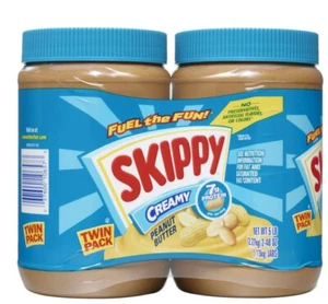 SKIPPY Cremosa Mantequilla de Maní para Untar, Tarro de Plástico 40 OZ (Paquete de 2) - Imagen 1 de 11