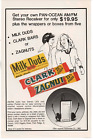 1982 Milk Duds Clark Zagnut Candy PRINT AD ART - PAN-OCEAN AM/FM Stereo Walkman